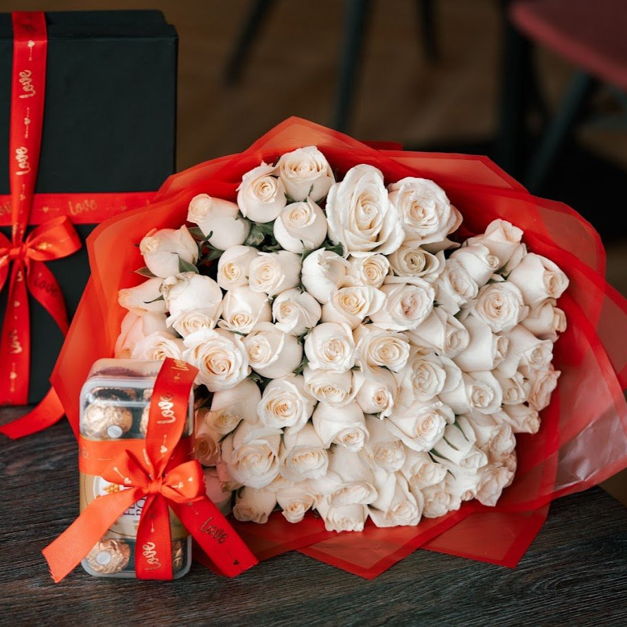 White Roses & Chocolates