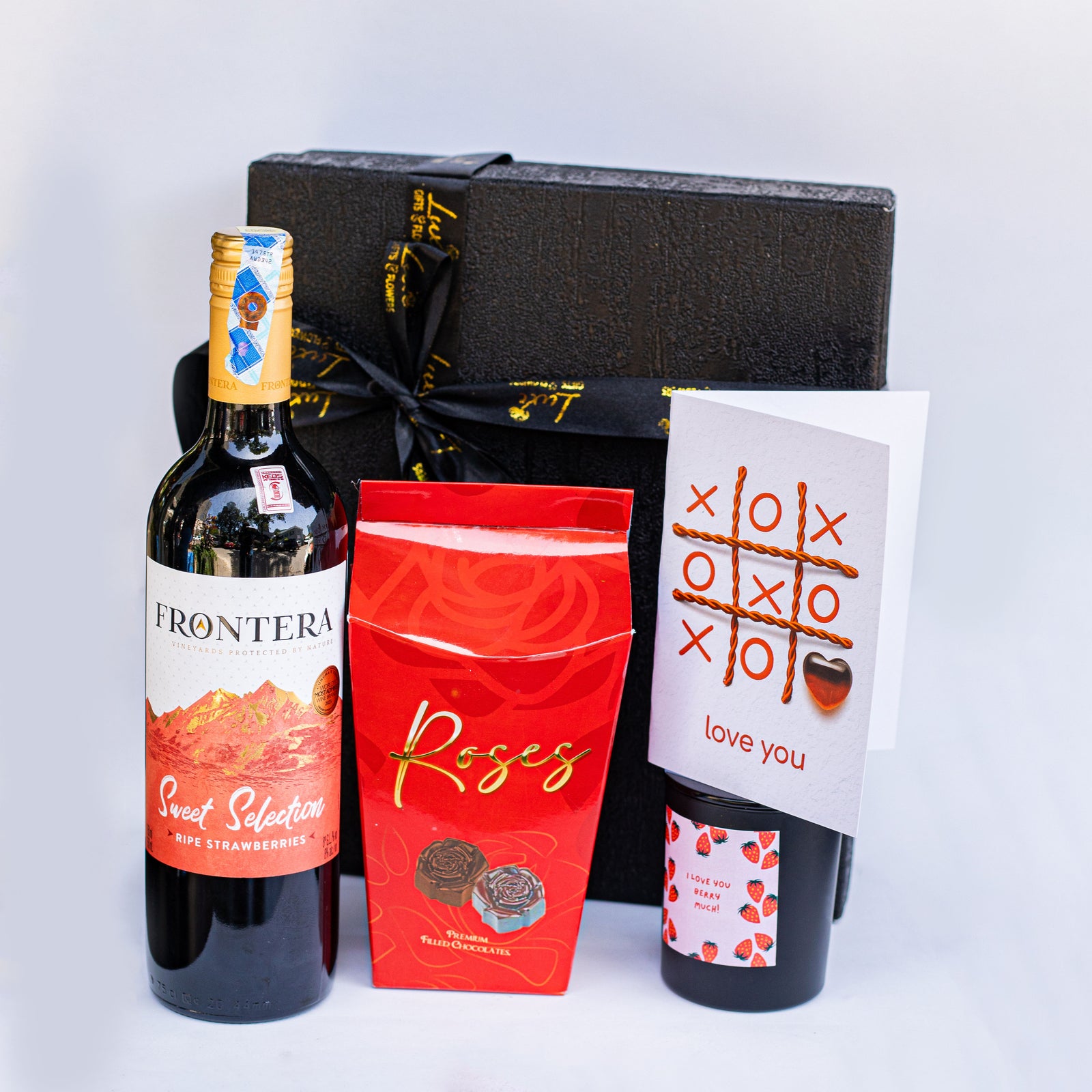 Yummy Treat-Chocolate,Candle and Wine