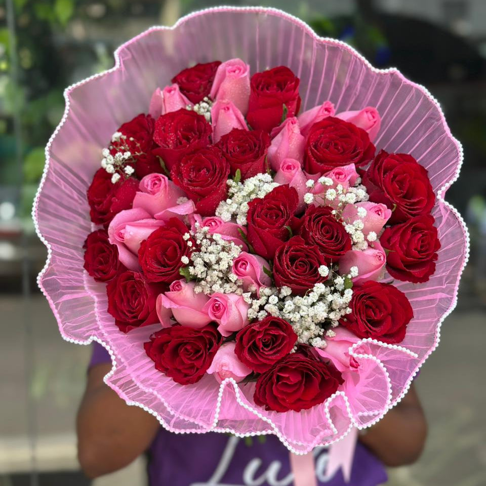 Luxey Pink and Red Roses