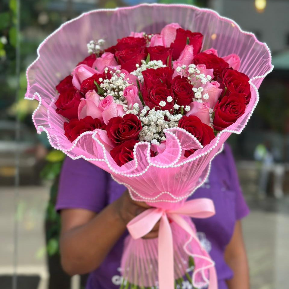 Luxey Pink and Red Roses