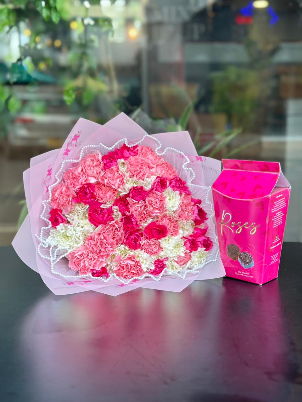 Sweetheart Carnations and Choco
