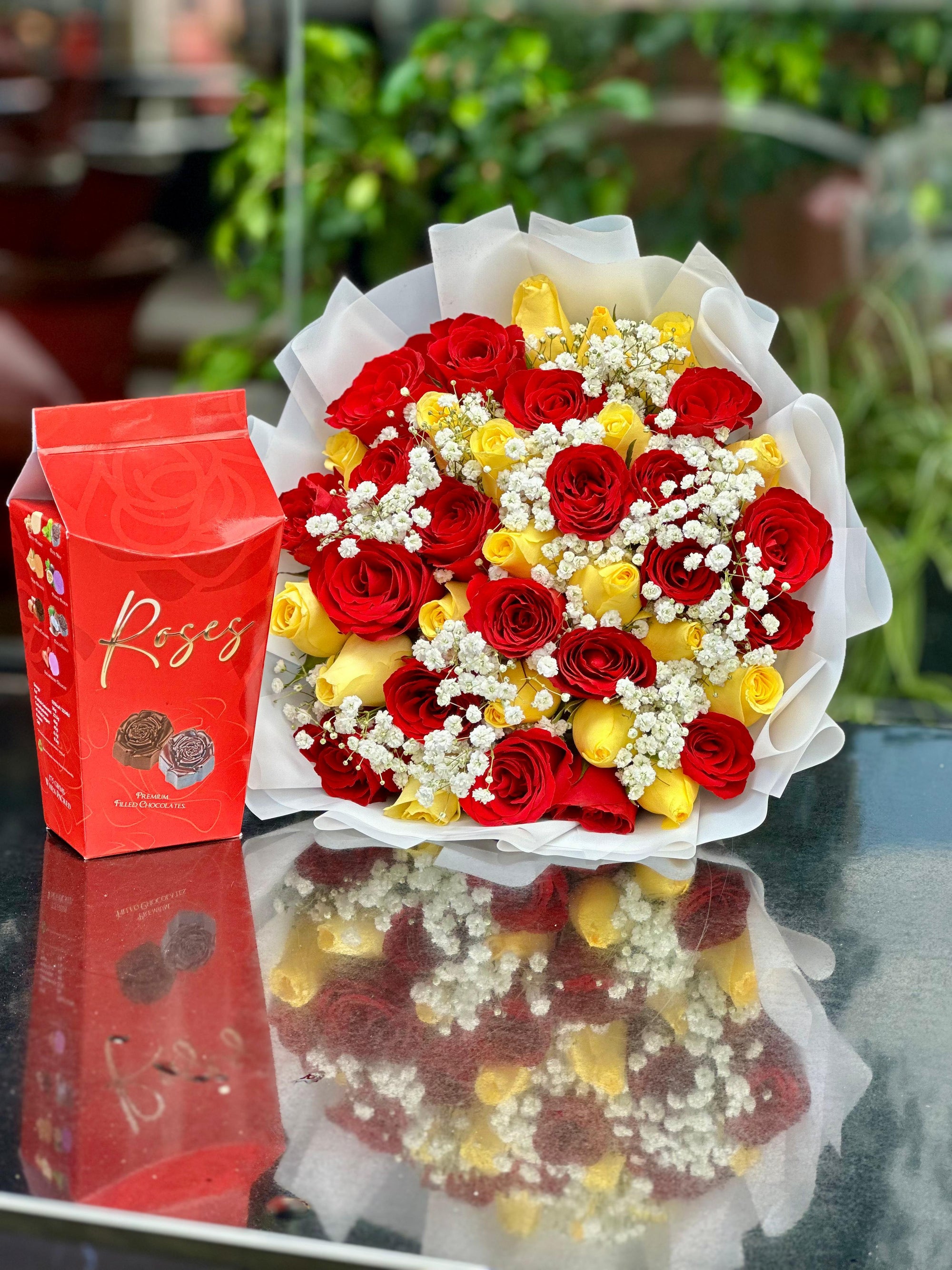 Yellow Red Roses