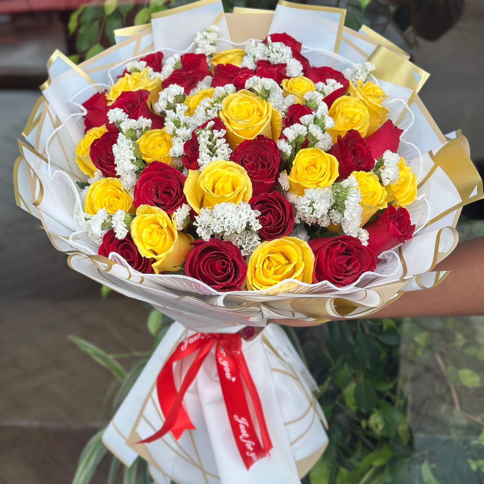 Sweet Red and Yellow Roses